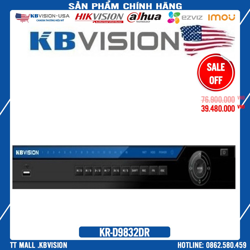 Đầu ghi hình 32 kênh 5in1 Kbvision KR-D9832DR
