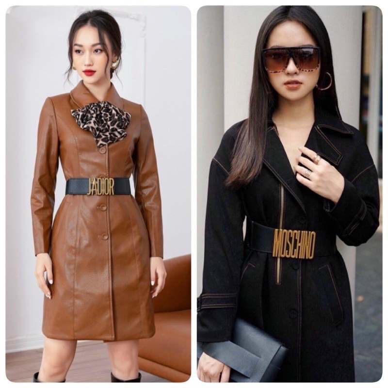 Đai váy bản to 6cm , Đai vây da JAdior , MOSCHIN0