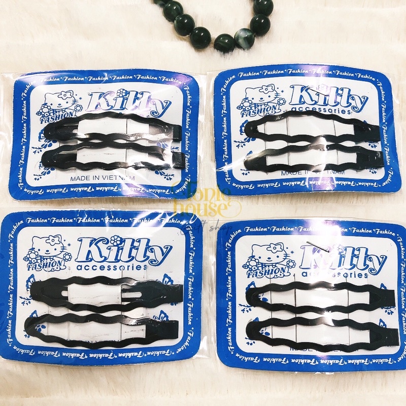 Set 2 kẹp mái bấm gợn sóng cho nữ