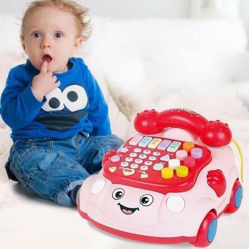 Đồ chơi điện thoại oto phát nhạc, đồ chơi có nhạc phát triển thính giác cho bé loại to