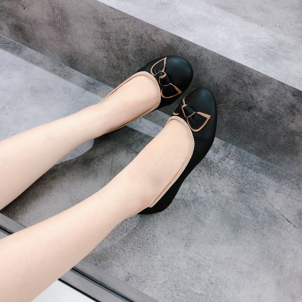 Min's Shoes - Giày Bệt Nơ Da Thật B353 | BigBuy360 - bigbuy360.vn