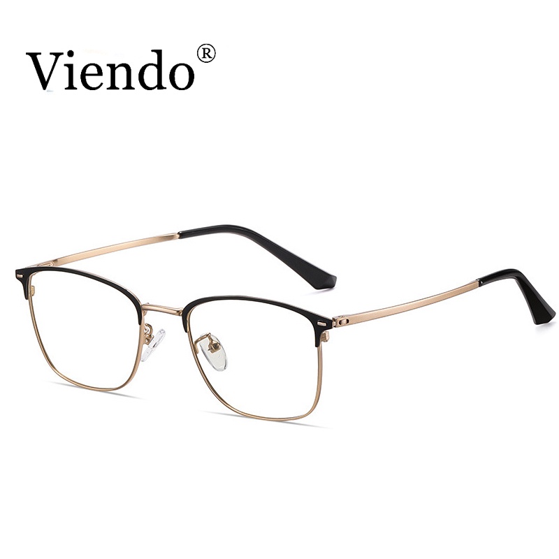 Mắt kính cận VIENDO gọng vuông chống tia xanh UV 0 ~ -6.0 độ cắt theo yêu cầu chất lượng cao cho nam và nữ