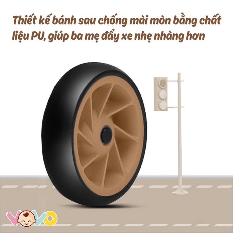 Xe đẩy Kranky, Vovo gập gọn mang lên máy bay đi du lịch cho bé yêu