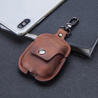 [Trợ giá] Bao da thật bảo vệ tai nghe Airpod/Airpods 2 Apple Leather Case da bò 100%