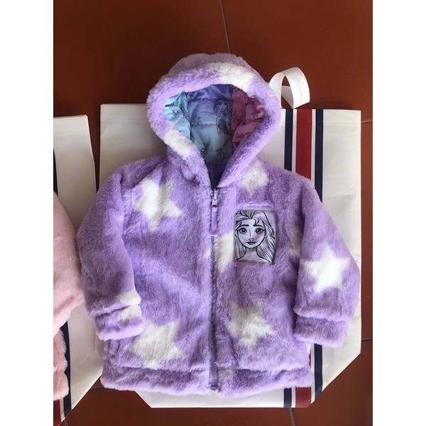 Áo khoác bé gái DN 2-5 tuổi  Áo mặc 2 mặt lớp gió lớp lông xuất dư 1221