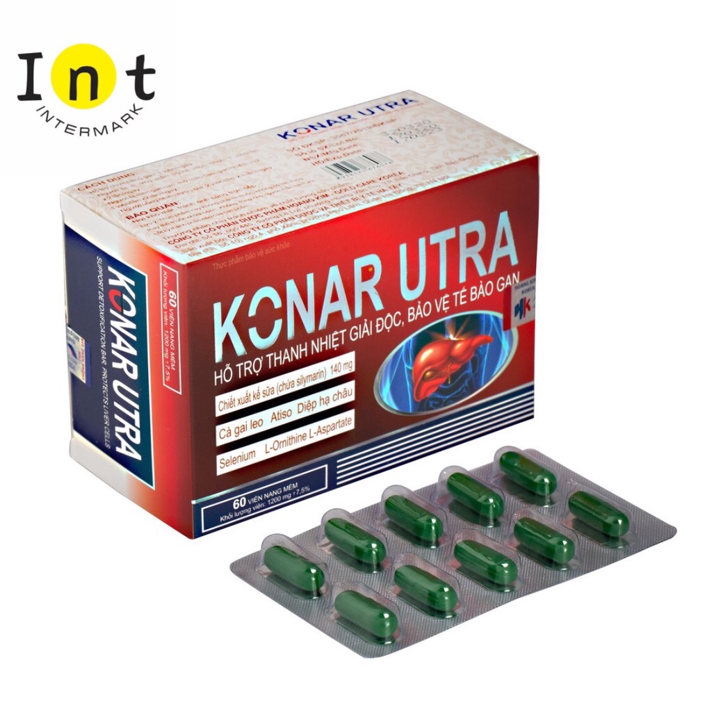 Hộp 60 Viên Uống Bổ Gan Konar Utra Hoàng Kim