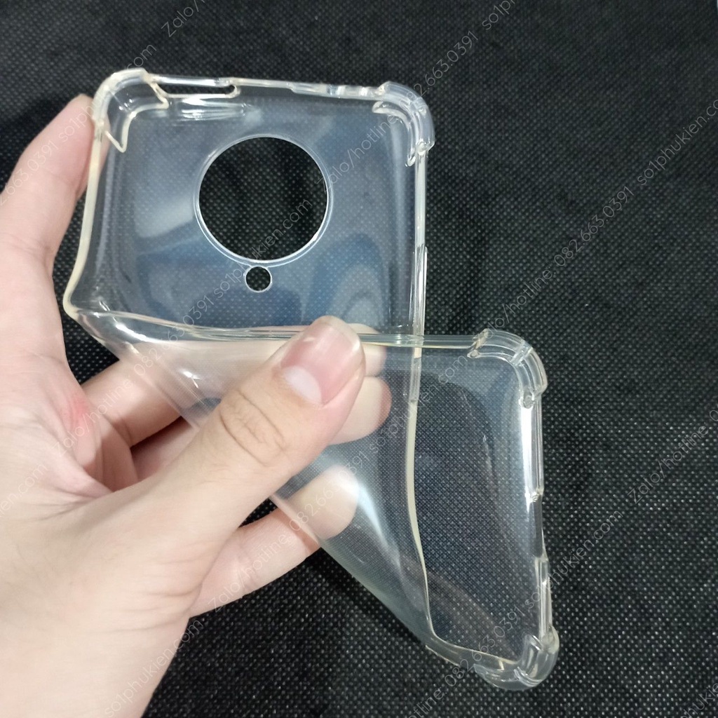 Ốp lưng Xiaomi Redmi K30/K30 Pro/K30 Pro Zoom dẻo trong suốt cao cấp có viền cam, cạnh chống sốc bền đẹp