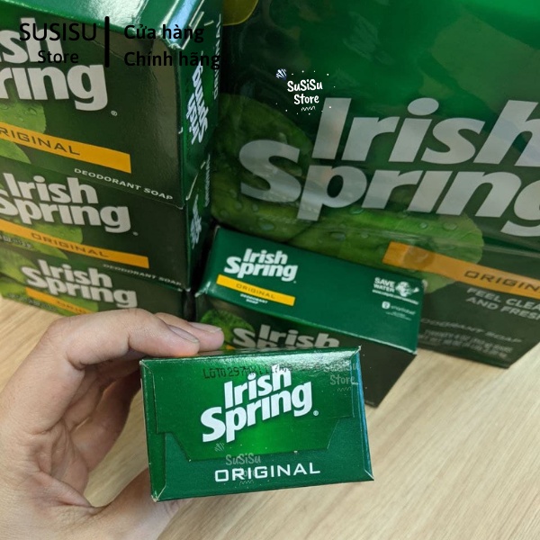 Xà bông cục Irish Spring Deodorant Soap Original / Xà bông tắm thơm Spring Mỹ