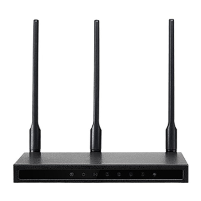 NetMax NM-T450 300Mbps Wireless Router vỏ kim loại3 Antena công suất cao xuyên tường