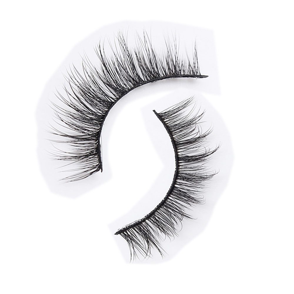(Hàng Mới Về) Bộ 2 Cặp Lông Mi Giả 3d Tự Nhiên Màu Đen Chuyên Dụng Cho Trang Điểm