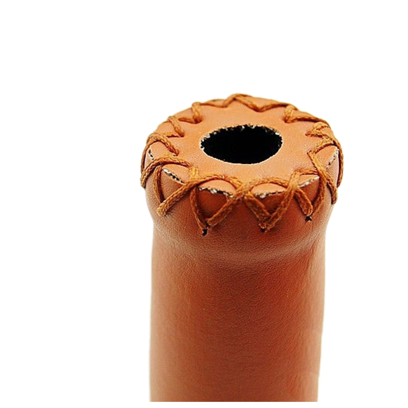 Bọc tay nắm xe đạp bằng da màu nâu phong cách vintage độc đáo