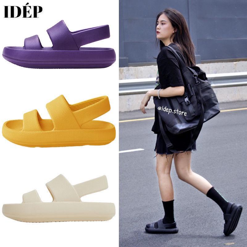 Sandal nữ đế cao 3.5cm quai ngang xoắn điệu đà chất nhựa EVA siêu nhẹ êm chân NEW 2023 - iDÉP GL066