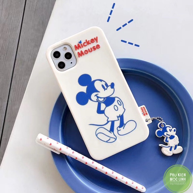 Tặng kèm móc tay Iphone 6 7 6plus 7plus 8plus X Xs max 11 11 pro max SE Ốp chuột Mickey Mouse Silicon chống sốc