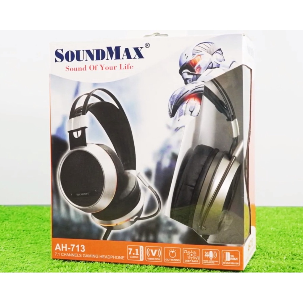 Tai nghe gaming 7.1 chụp tai 1 chân cắm USB SOUNDMAX AH-713