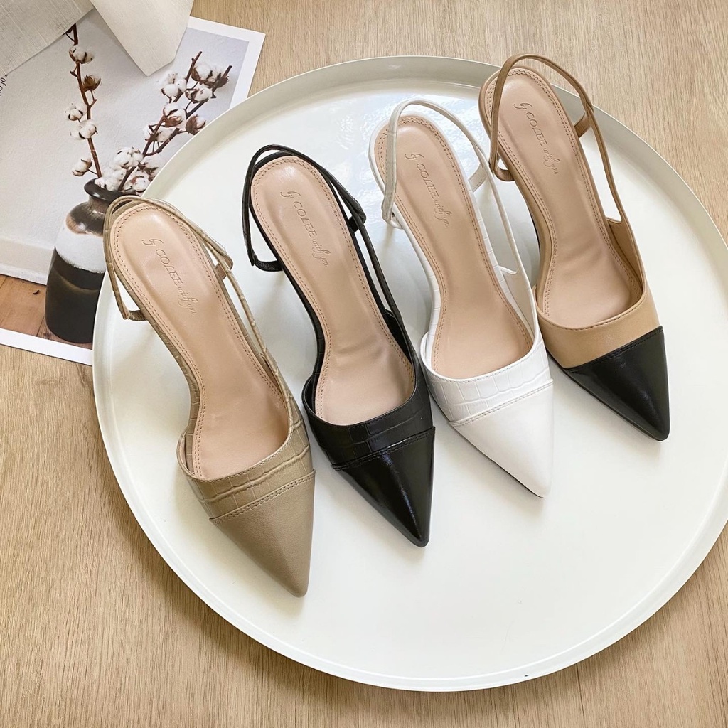 Giày cao gót mũi nhọn thời trang gót nhọn cao 7.5cm (lưu ý form rộng 0.5 size)