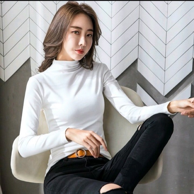 Áo giữ nhiệt L.Y Store [FREESHIP] Áo dài tay giữ nhiệt cổ cao cổ tròn màu ngẫu nhiên