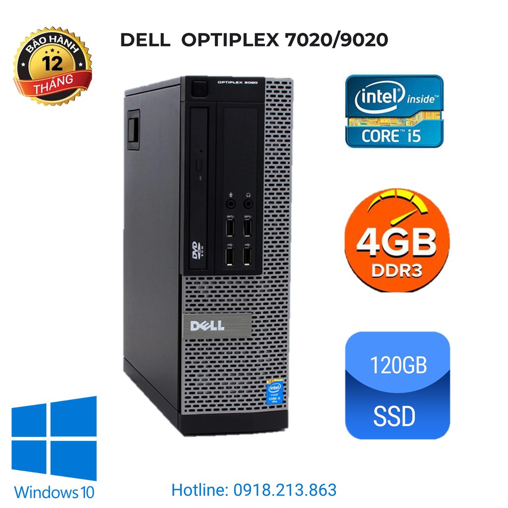 PC Văn Phòng Giá Rẻ ⚡️Freeship⚡️ Máy Tính Để Bàn - Dell Optiplex 3020 (I5 4570/Ram 4G/SSD 120GB ) - BH 12 Tháng