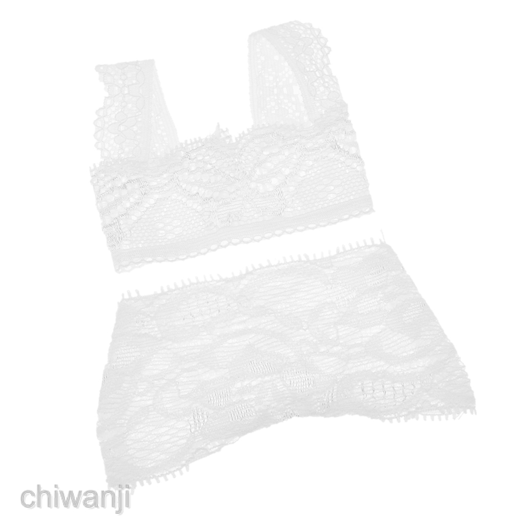 Bộ đồ lót ren màu trắng cho búp bê BJD XinYi tỉ lệ 1/4