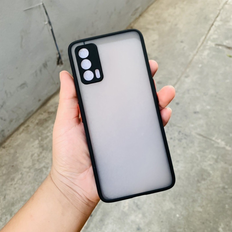 Oppo Realme V15 V11 Find x3 - Ốp lưng chống sốc bảo vệ Camera viền màu su non mặt lưng nhám. Dành cho RealmeV15