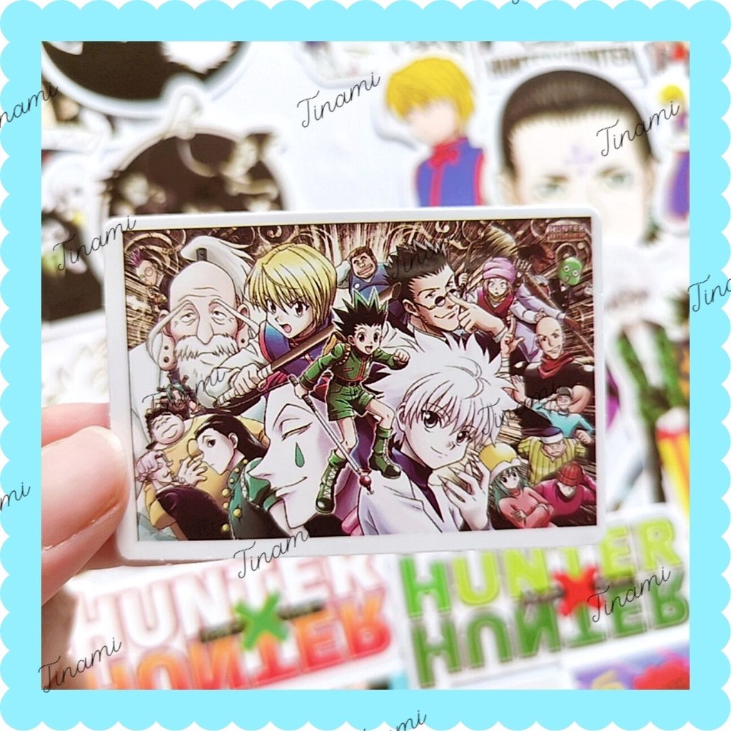 Bộ 50 Sticker Anime Hunter x Hunter Thợ săn Hình dán chống nước bền màu dùng trang trí decor Tinami HUNTER004004