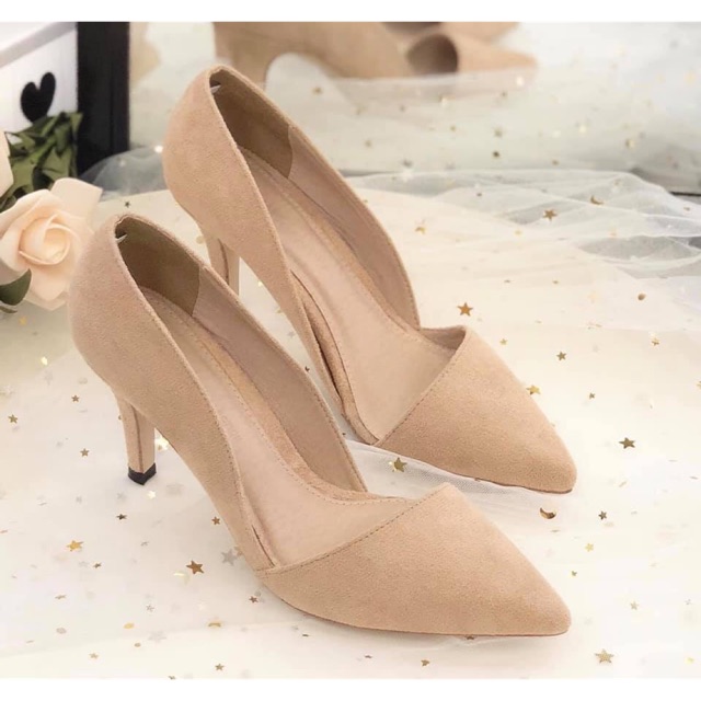 Cao Gót Khoét Eo Da Lộn 7p