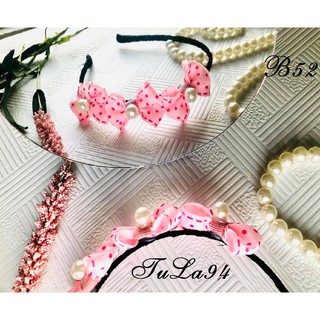 Bờm, băng đô tóc 3 nơ hồng chấm bi xinh xắn cho bé