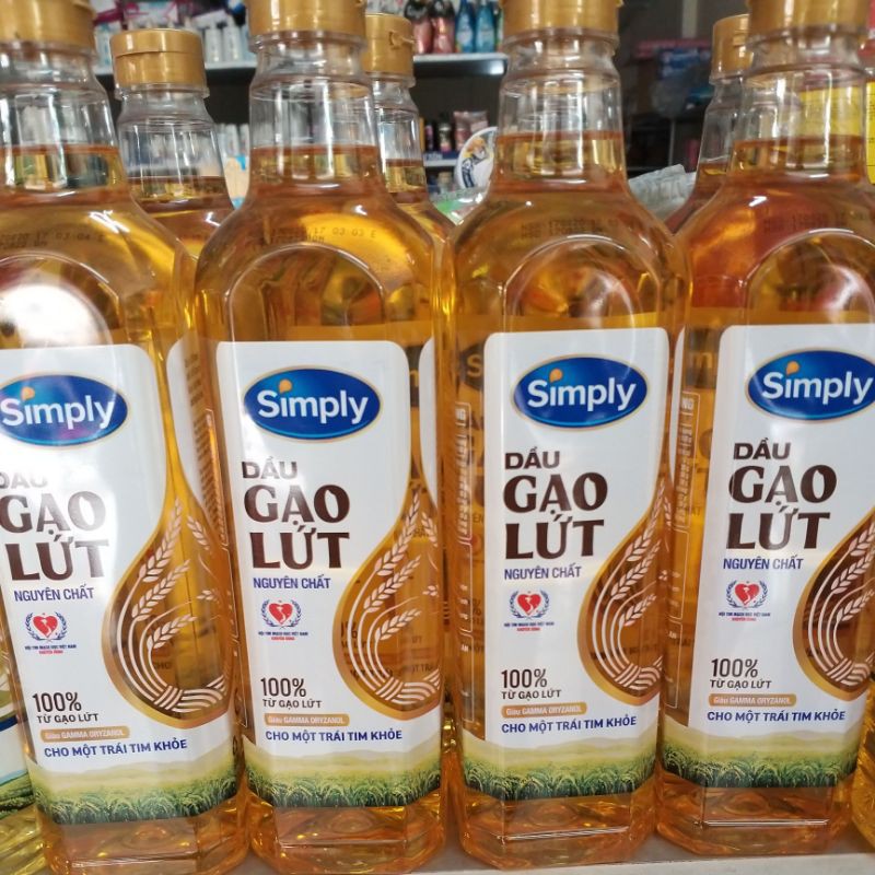 Dầu ăn simply gạo lứt 1lit