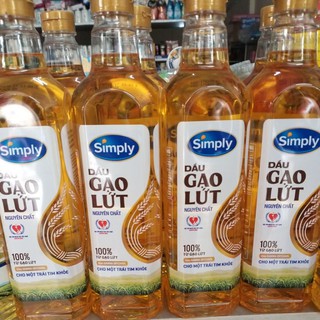 Dầu ăn simply gạo lứt 1lit