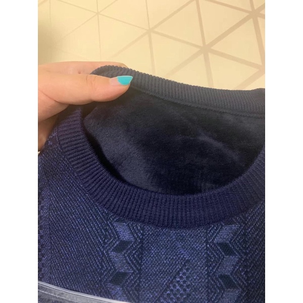 Áo len lót lông trung niên bố ông