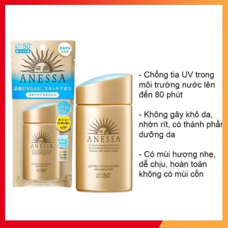 Kem Chống Nắng Anessa Perfect UV Sunscreen Aqua Booster 60ml - hàng nội địa Nhật