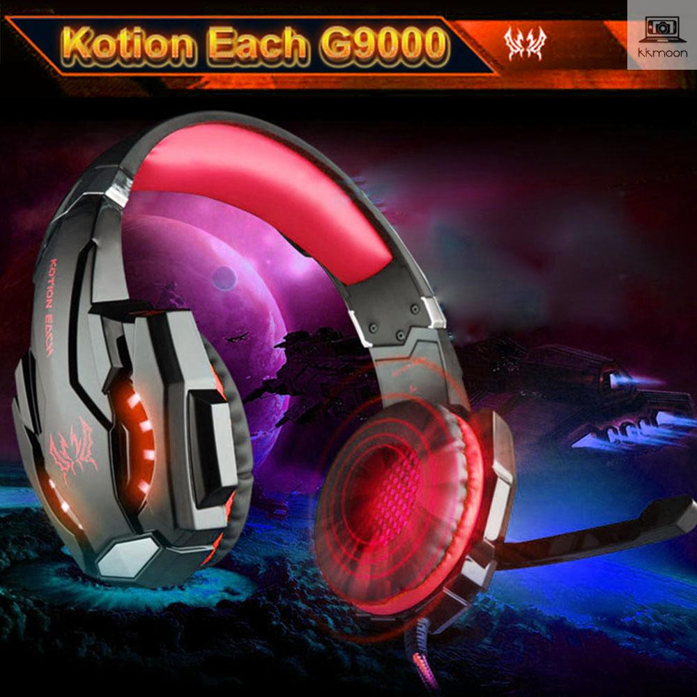 Tai nghe gaming G9000 3.5mm tránh tiếng ồn có đèn Led + mic điều chỉnh âm thanh cho PS4/laptop/điện thoại/máy tính bảng | BigBuy360 - bigbuy360.vn