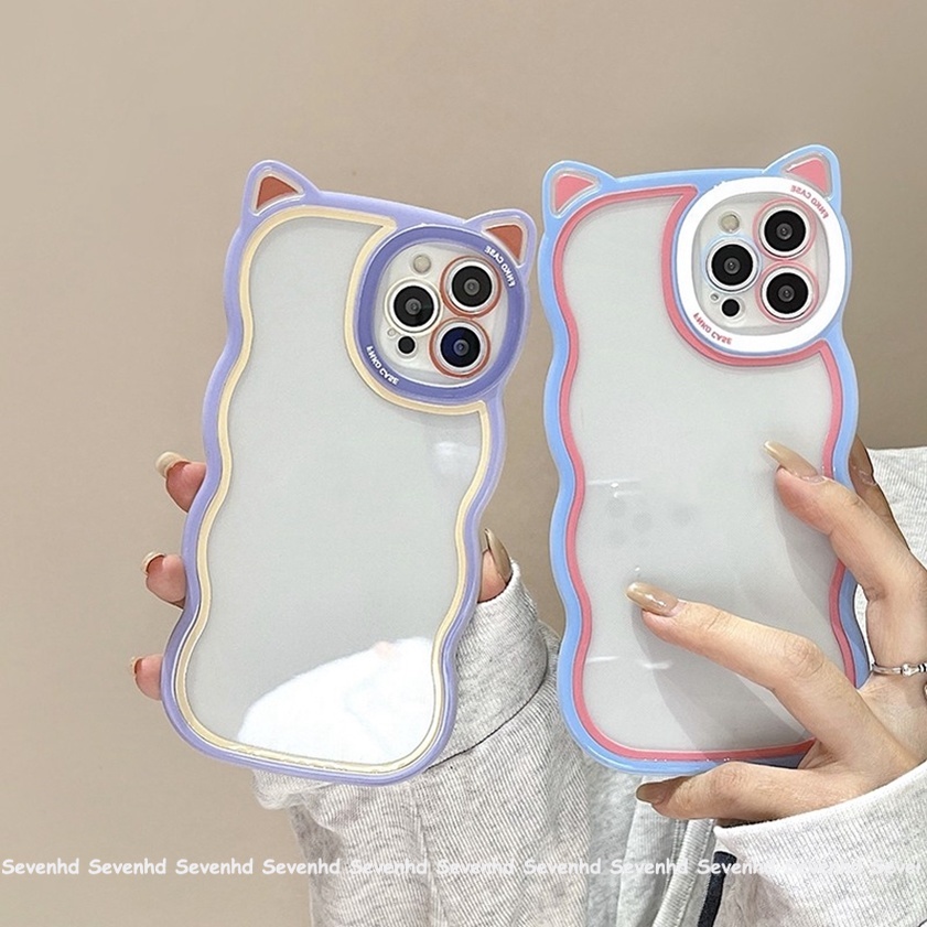 Ốp Điện Thoại Trong Suốt Hình Tai Mèo Nhiều Màu Sắc Cho iPhone SE2020 X XR Xs Max 6 7 8 Plus