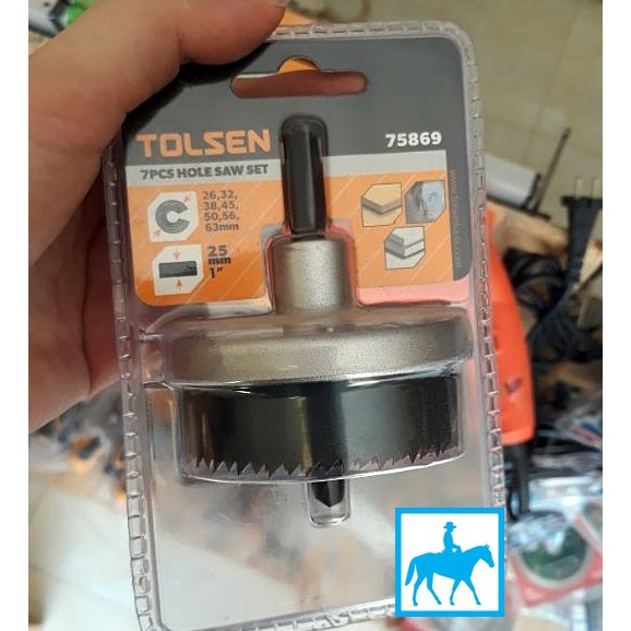 TOLSEN Bộ 7 mũi khoét lỗ gỗ từ 26mm tới 63mm 75869 Điện Sài Gòn