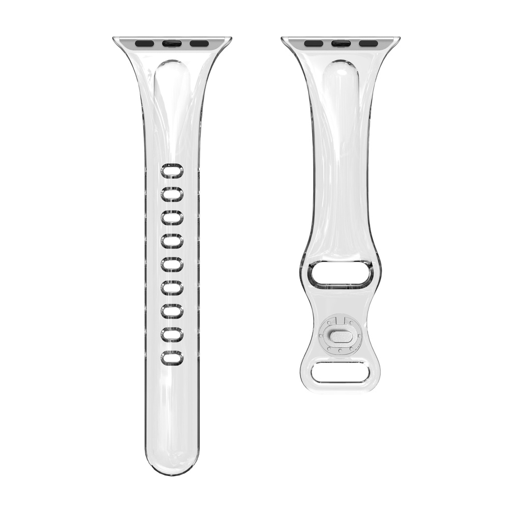 Silicone Dây Đeo Silicon Trong Suốt Cho Đồng Hồ Thể Thao smartwatch 4 5 6 7 8 9 se ultra pro 45mm 49mm t500 hello watch h11 hk9