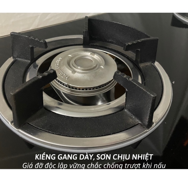 Bếp gas mặt kính cong nguyên khôi nhập khẩu - chịu nhiệt lên đến 1200 độ