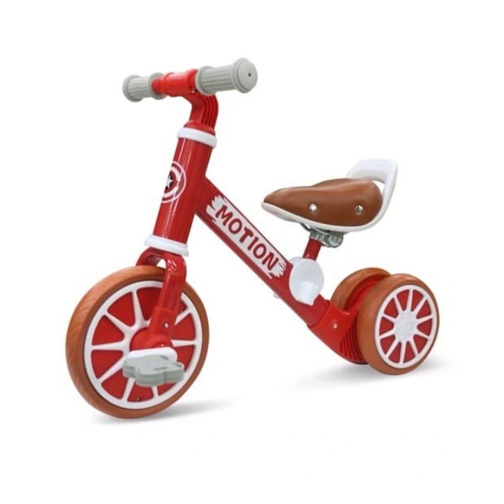 Xe chòi chân thăng bằng cho bé MOTION / ACHWZI có bàn đạp 2in1 yên bằng da