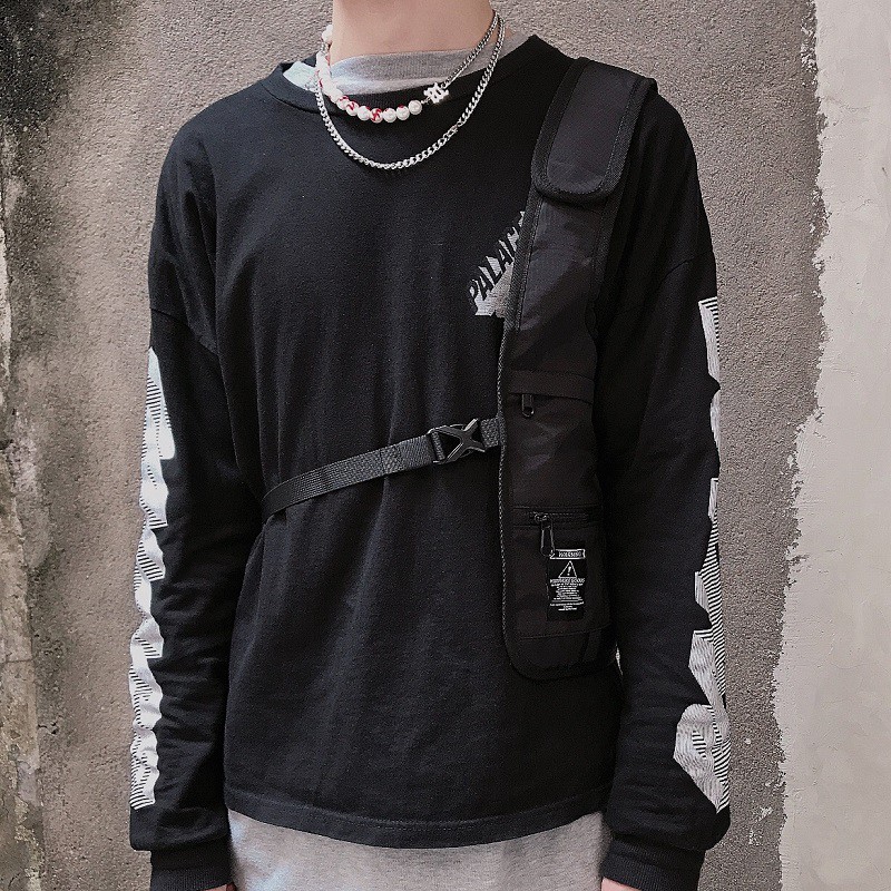 Dây chuyền mắt xích bằng thép titan phong cách hip hop retro đơn giản cá tính