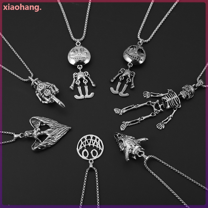 Vòng cổ Mặt Đầu Lâu Rô Bốt Phong Cách Âu Mỹ Vui Nhộn