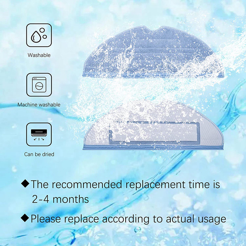 Set 10 Miếng Vải Lau Sàn Thay Thế Dành Cho Máy Hút Bụi Xiaomi Roborock S7 T7S T7 Plus