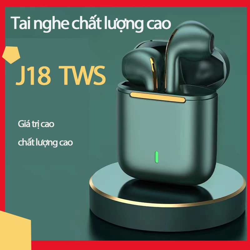 Tai nghe bluetooth TWS không dây thực sự thế hệ thứ ba J18, cuộc gọi siêu trầm / giảm tiếng ồn / tai nghe bluetooth khôn