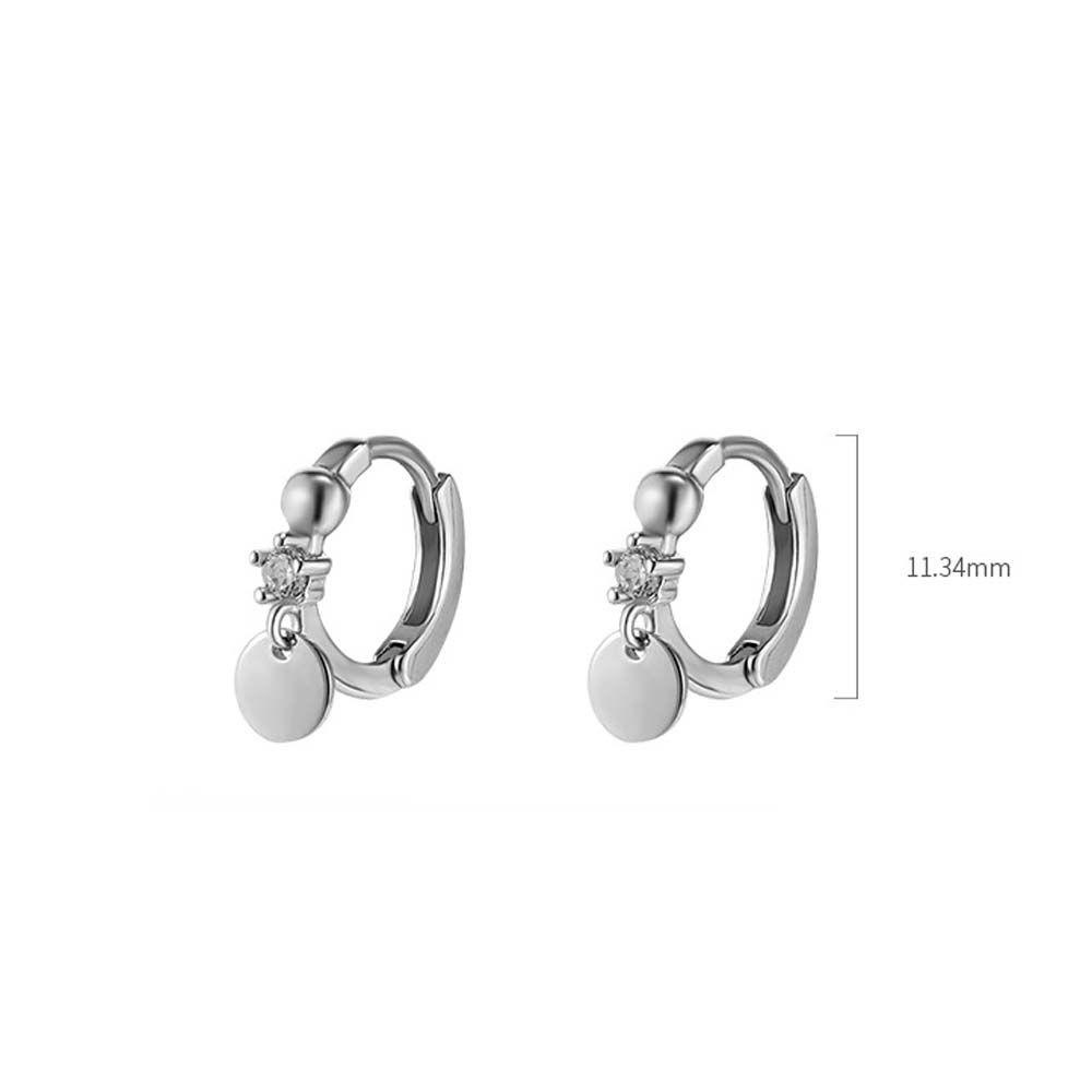 QQMALL Bông Tai Lục Giác / Tròn / Hình Học Cá Tính Cho Nữ