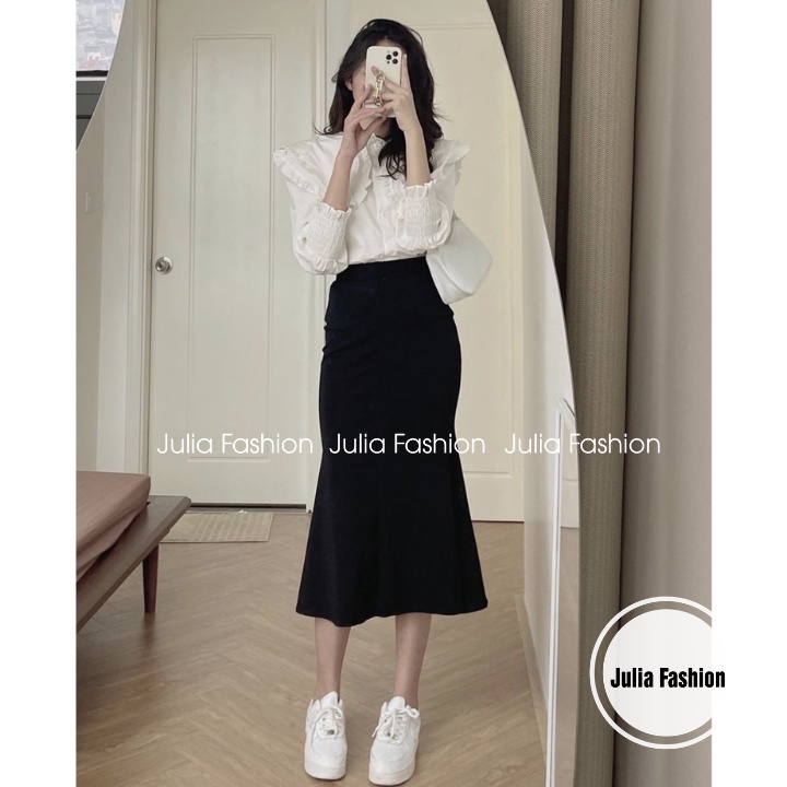 Chân Váy Đuôi Cá Dáng Dài - Phong Cách Ulzzang Hàn Quốc Dễ Phối Đồ
