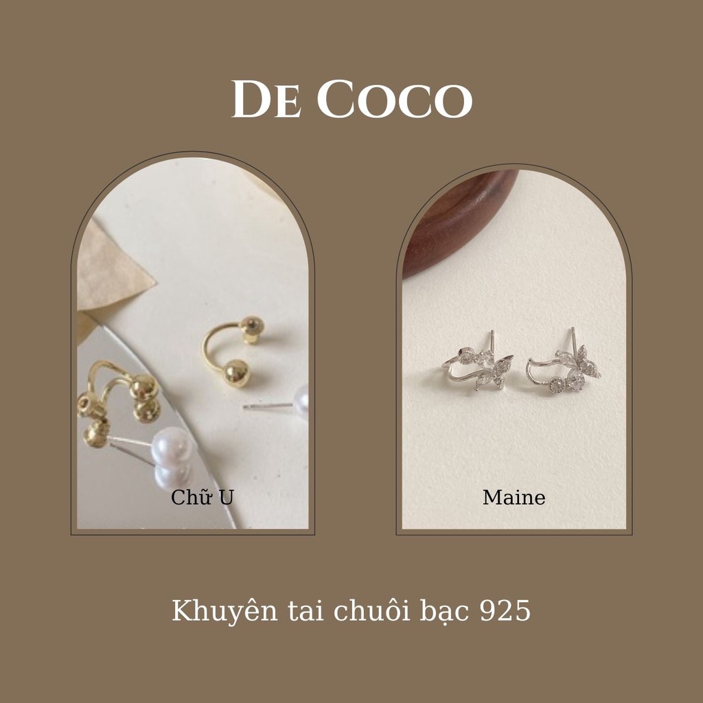 Bông tai chữ U Mercury decoco.accessories