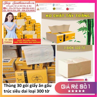 THÙNG 30 GÓI GIẤY ĂN GẤU TRÚC SIPIAO CAO CẤP (ĐỦ 30 GÓI x 300 TỜ/GÓI)