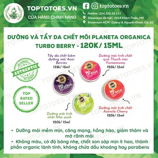 Son dưỡng và tẩy da chết môi dạng hũ Planeta Organica Turbo Berry dưỡng