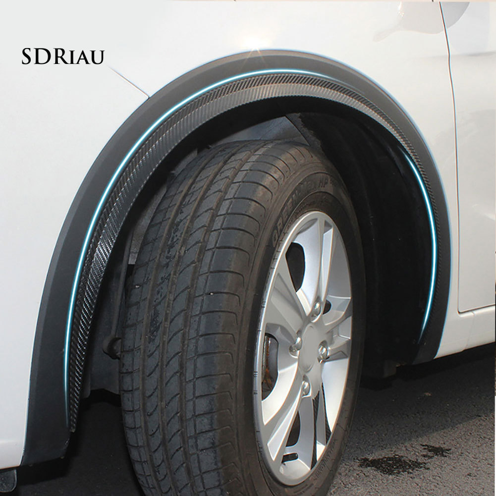 Set 2 dải sợi carbon 42cm trang trí viền bánh xe ô tô