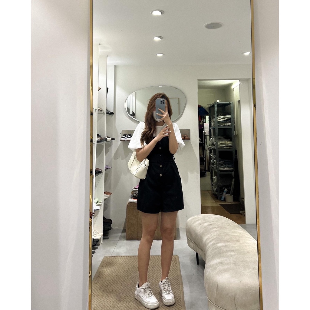 [Mã 253FASHIONSALE giảm 12% đơn 99K] Set jump cúc dọc kèm sơ mi trắng có đai J27 SUSTORE