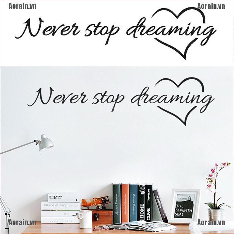 Decal Dán Tường &quot;Never Stop&quot;