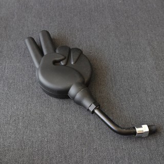 Kiếng chiếu hậu 2 ngón tay say hello gắn xe máy màu đen nhám chân 10li thuận