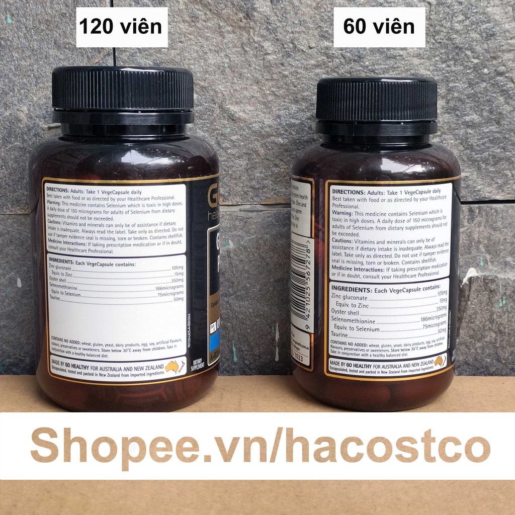 Viên uống Go Oyster Plus Zinc 1 A Day 60 viên, 120 viên Tinh Chất Hàu Go Healthy Của Úc | BigBuy360 - bigbuy360.vn